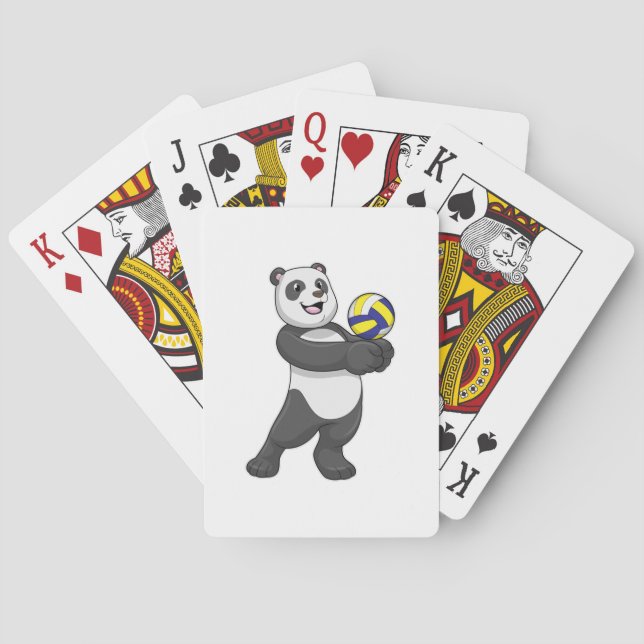 Baralho Panda como jogador de voleibol (Verso)