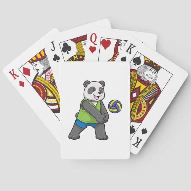 Baralho Panda no Esporte com Voleibol (Verso)