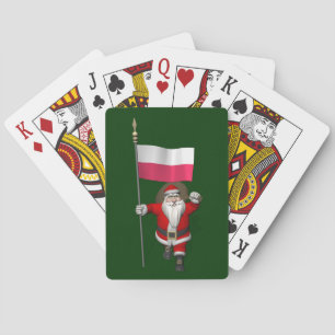 Baralho Papai Noel Com Bandeira De Polônia