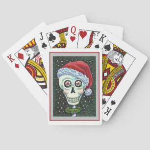 Baralho PAPAIS NOEIS DE CABEÇA DO morto, CHRISTMAS SKELETO