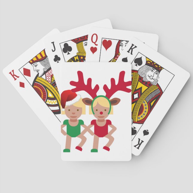Baralho papais noeis de Natal emoji (Verso)