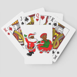 Baralho papais noeis pretos sra. claus