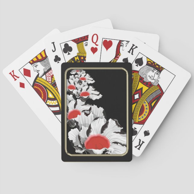 Baralho Papéis de papas de arte floridas (Verso)