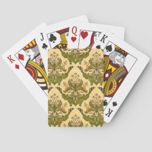 Baralho Papel de parede floral clássico: damasco estilizad