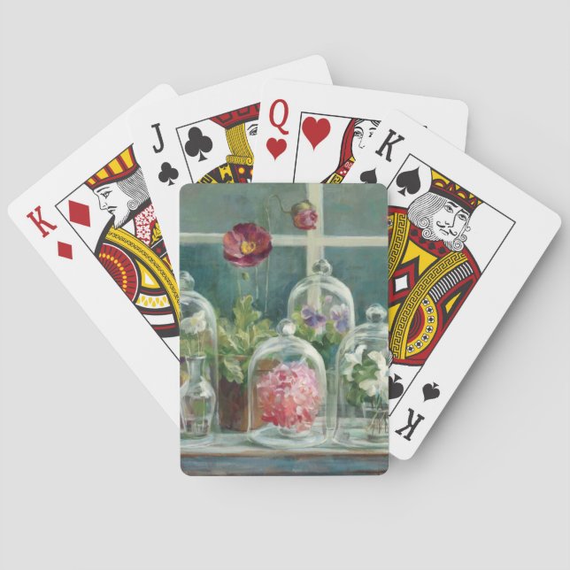 Baralho Papoilas roxas em um Windowsill (Verso)