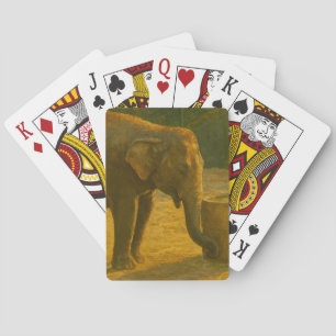 Baralho Par de elefante na configuração de santuário