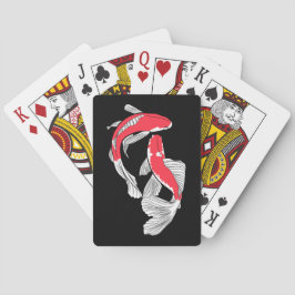 Baralho Par do koi japonês vermelho