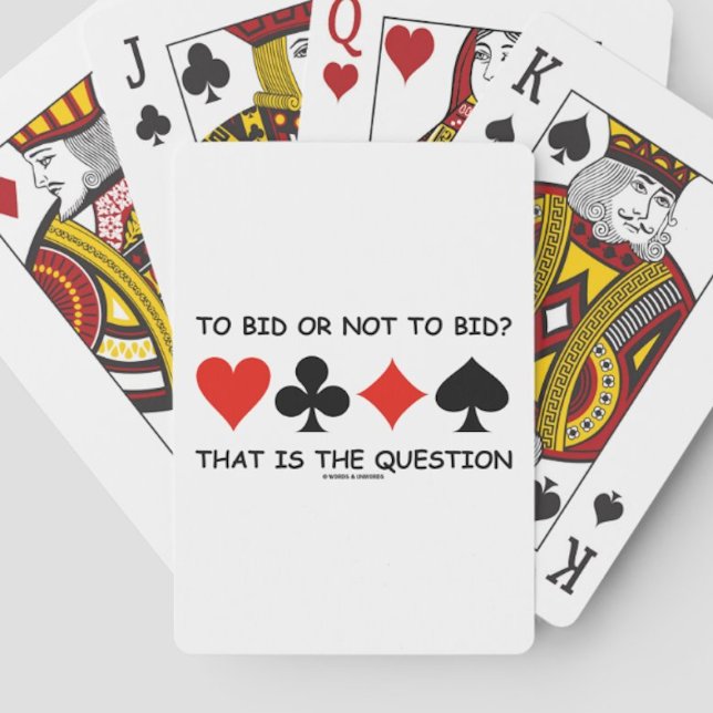 Baralho Para Oferecer Ou Não Para Oferecer? Essa É A Ponte (Playing cards for any pontificating bridge player featuring the infamous bridge query when bidding)