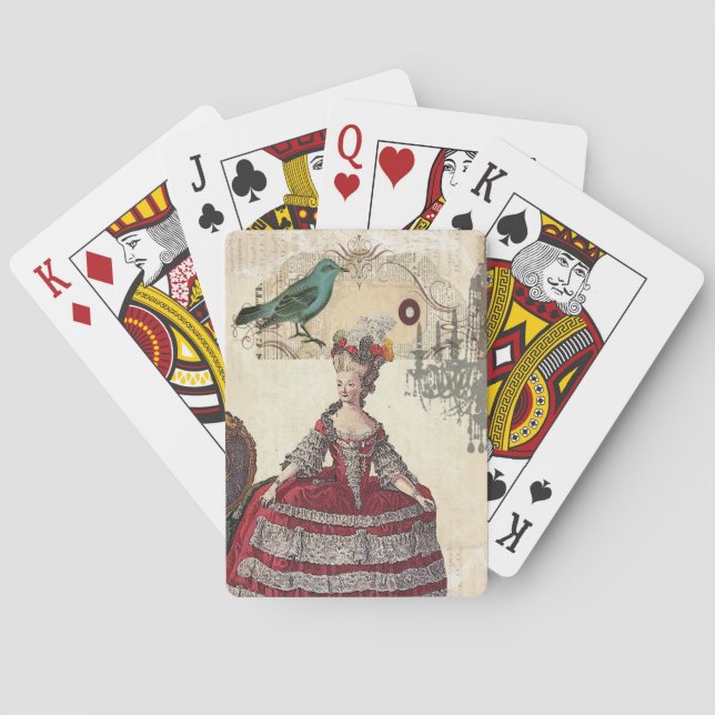 Baralho Paris Chandelier, rainha francesa Marie Antoinette (Verso)