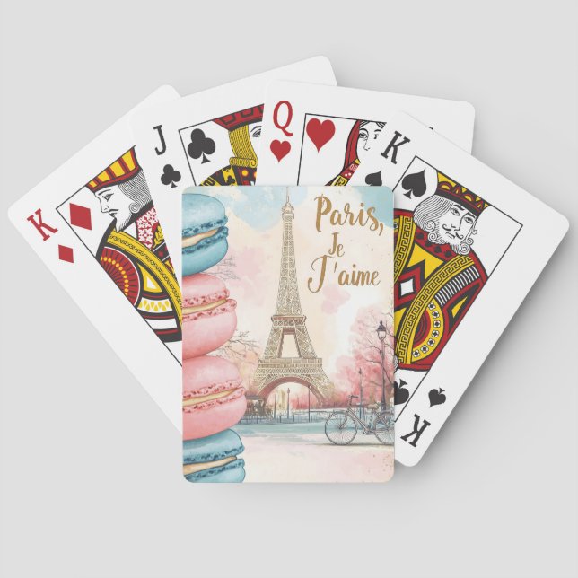 Baralho Paris, Je T'aime - Torre Eiffel com Macarons (Verso)
