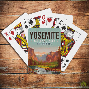 Baralho Parque Nacional de Yosemite, California Vintage, 1