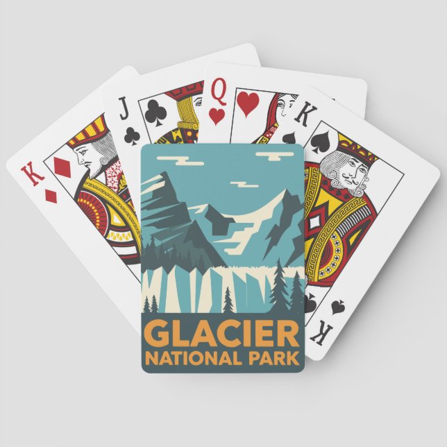 Baralho Parque Nacional do Glacier Vintage (Verso)