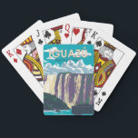 Baralho Parque Nacional Iguazu Argentina Viagem Art Vintag<br><div class="desc">Design de arte vetorial do Parque Nacional Iguazu. No parque do rio Iguazú,  as famosas cataratas do Iguazú abarcam muitas cascatas separadas,  incluindo a icônica Garganta del Diablo ou "Throat do Diabo".</div>