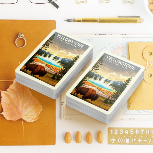 Baralho Parque Nacional Vintage Yellowstone (Criador carregado)