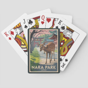 Baralho Parque Nara Japão Ilustração de Veado Arte de Viag