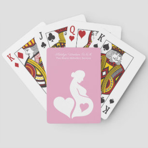 Baralho Parteira Doula ou OBGYN Linda, Rosa Personalizada