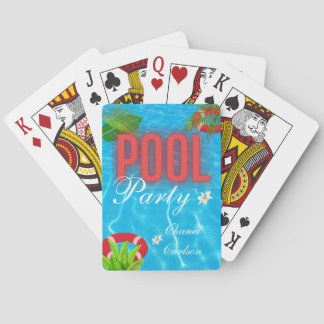 Baralho Partido da Piscina Tropical | Aniversário de Verão