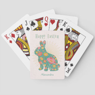 Baralho Páscoa Bunny Pastel Vintage Personalizada