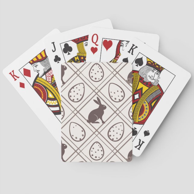 Baralho Páscoa Xadrez castanha (Verso)