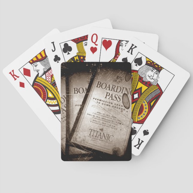 Baralho Passagens de embarque titânicas do RMS (Verso)