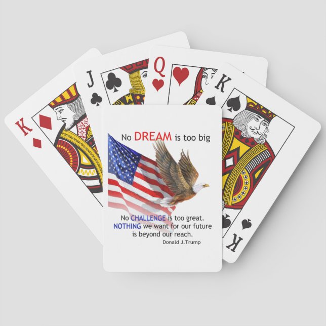 Baralho Pasta Flag & Eagle Donald J Trump (Verso)