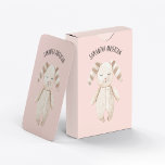 Baralho Pastel Rosa Coelhinho Cor-de-Rosa Moderno com Nome<br><div class="desc">Pastel Rosa Coelhinho Cor-de-Rosa Moderno com Nome</div>
