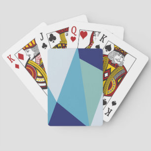 Baralho Pastel verde-marinho geométrico do Elegante