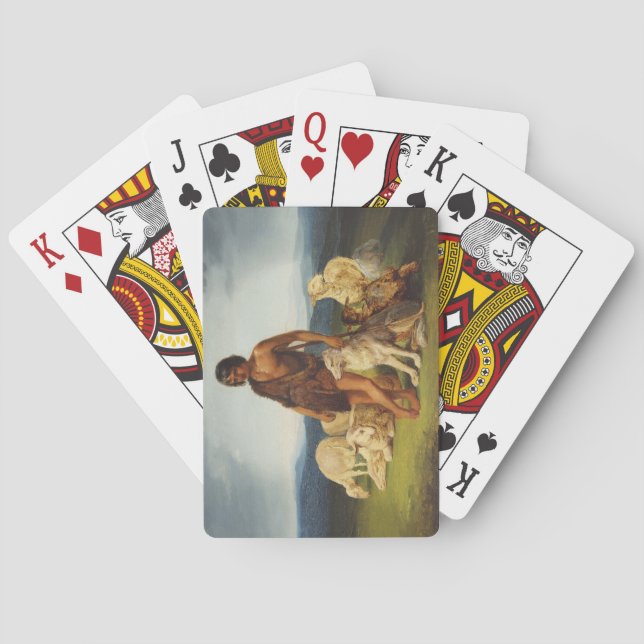 Baralho Pastor numa paisagem rural (Verso)