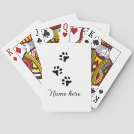 Baralho Pata de cão e animal preto acrescentar nome texto 