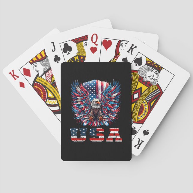 Baralho Patriotic Eagle USA Flag (Verso)