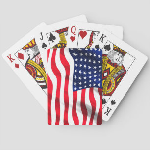 Baralho Patriótico dos EUA Bandeira Americana Vermelha Az