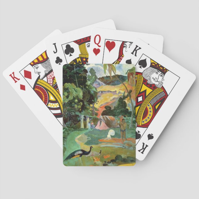Baralho Paul Gauguin| Matamoe ou Paisagem com Peacocks (Verso)