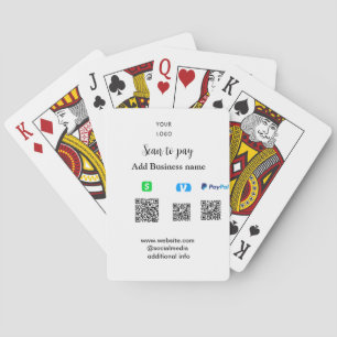 Baralho Paypal Cashapp venmo scanear para pagar QR adicion