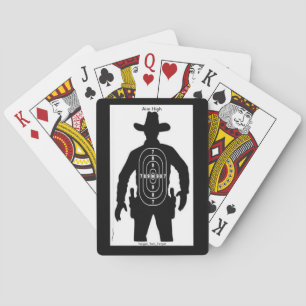 Baralho Pedaço de cartas com design de alvo de cowboy
