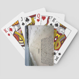 Baralho Pegadas na areia em uma foto de praia