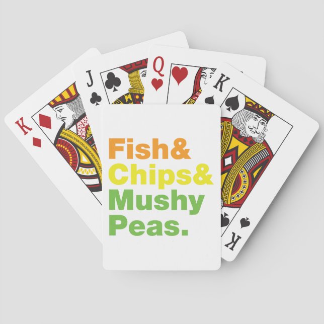 Baralho Peixes e Chips e Ervilhas Mushy. (Verso)