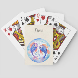 Baralho Peixes Peixes Zodiac Watercolor