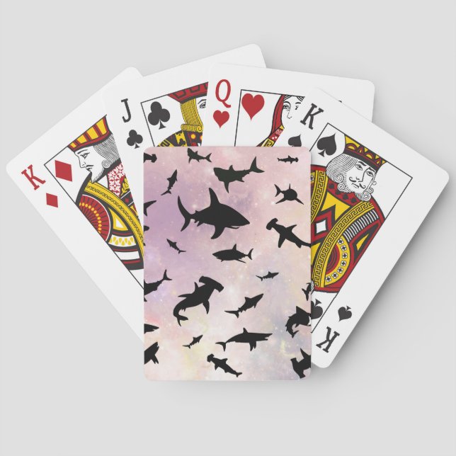 Baralho Peixes-tubarão-frade-modernos baleia-do-mar sob a  (Verso)