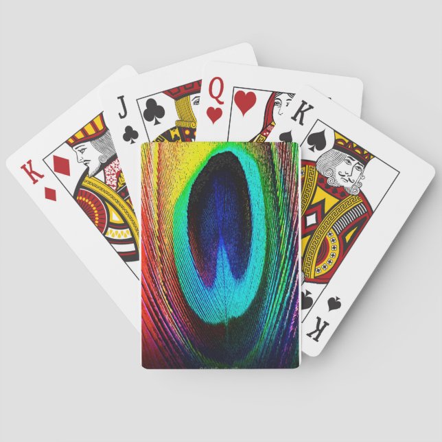 Baralho Pena de Peacock Vibrante (Verso)