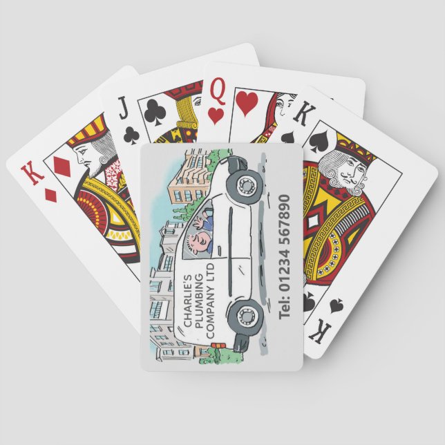 Baralho Pequena empresa com nome na empresa Van (Verso)