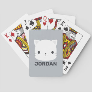 Baralho Pequeno Gato Bonito com Nome Personalizado