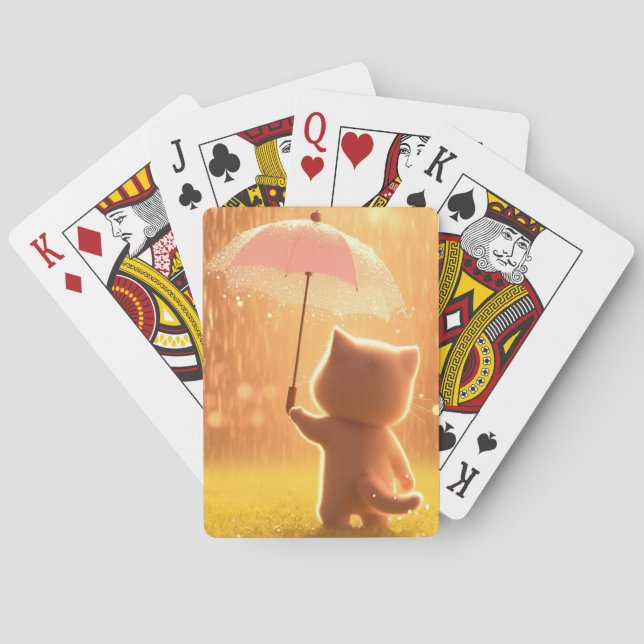 Baralho Pequeno Gato na Chuva (Verso)