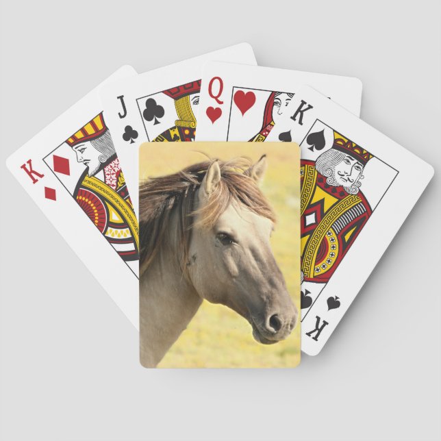 Baralho Perfil de Cavalo bege (Verso)