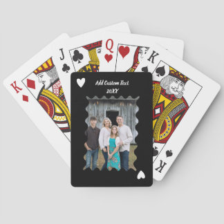 Baralho Personalised Family Black heart Photo Poker Cards