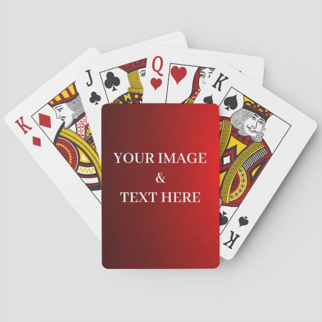 Baralho Personalizado com Sua Própria Foto & Texto (Verso)