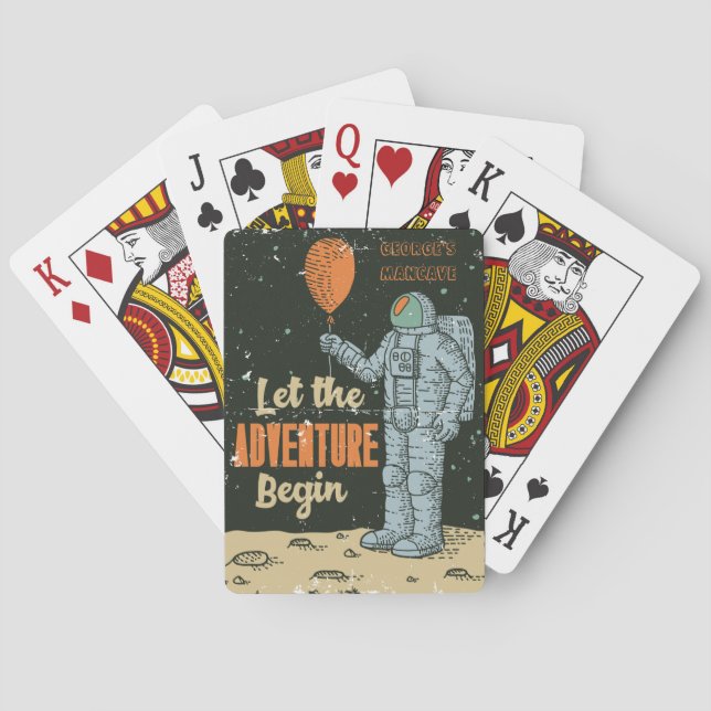 Baralho Personalizar Astronauta Que Comece A Aventura (Verso)