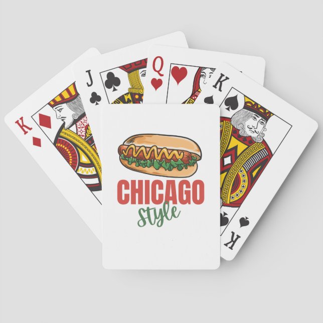Baralho Personalizar design Estilo Chicago Melhor Presente (Verso)