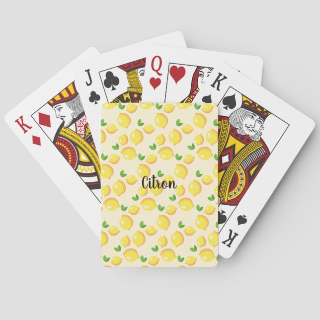 Baralho Personalizar Padrão de Citron (Verso)