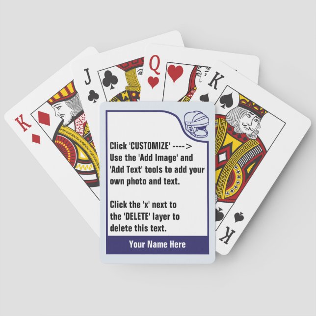 Baralho Personalize sua própria plataforma de cromo de (Verso)