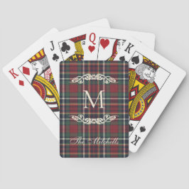 Baralho Personalized Card Deck With Blue Red Green Plaid